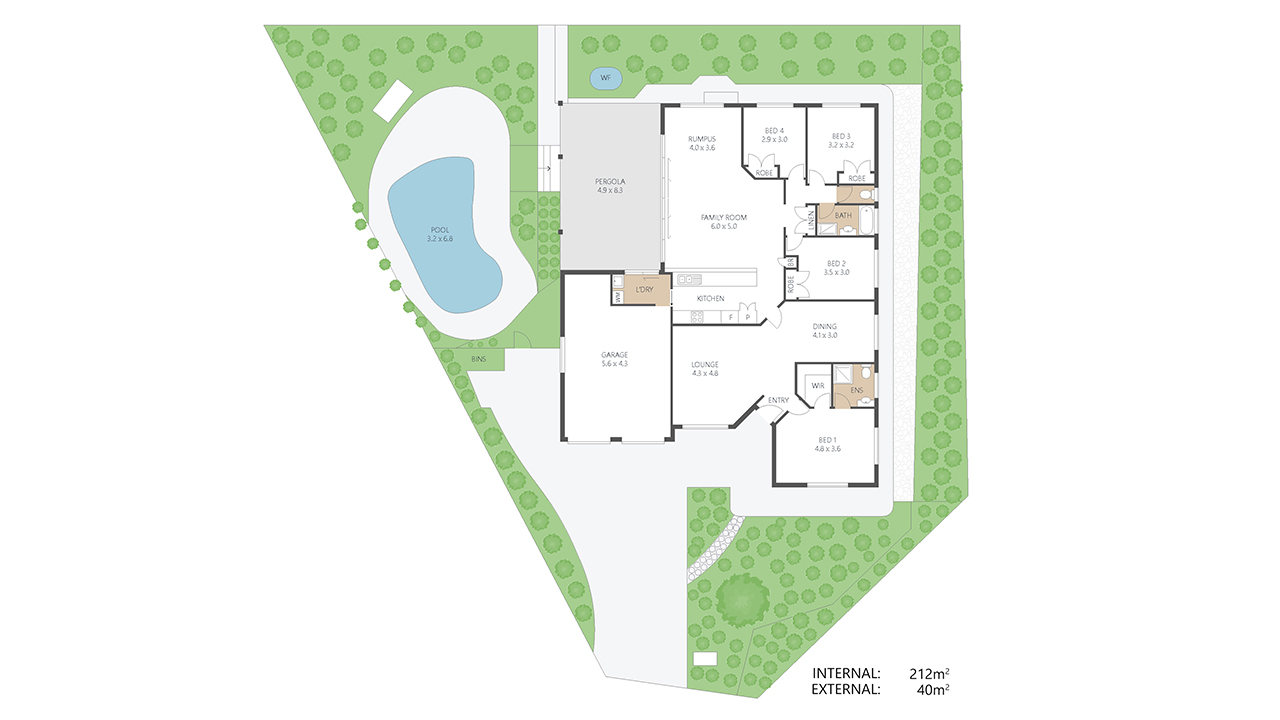 Floor Plan with Site Plan sample